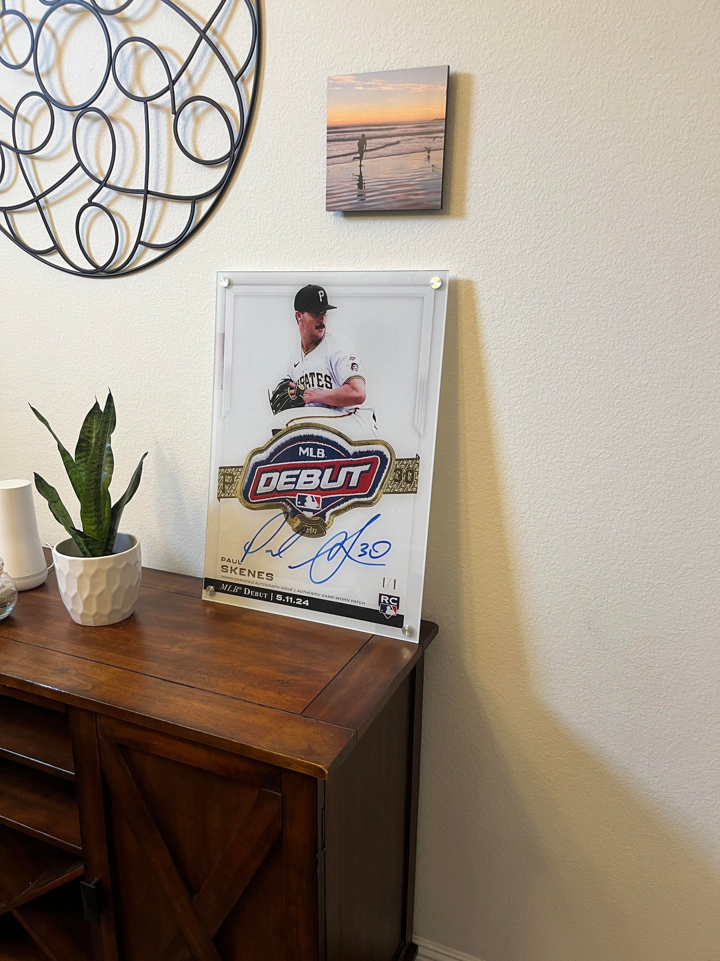 Paul Skenes Rookie Debut Patch Card - Acrylic Display