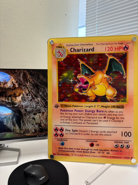1999 Pokemon Base Set 1st Edition Shadowless Holo Charizard #4 - 15" x 21"